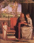 Dante Gabriel Rossetti Girlhood of Mary Virgin Sweden oil painting artist